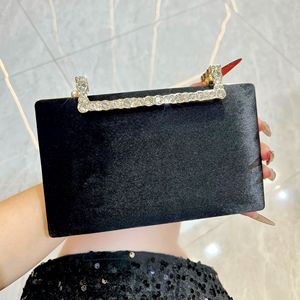 New Women's Evening Velvet Hand <b>Bag</b> Trapeze Shape European-American Retro Style Diamond-encrusted <b>Small</b> Capacity Closure Tanjing - Product Image 6