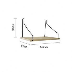 Rustic Painted Pine & Rope <b>Storage</b> Decorative Display Rack Floating <b>Shelves</b> Wall Mounted - Product Image 1