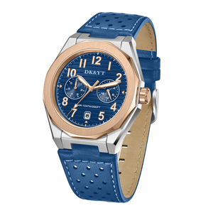 DK&YT นาฬิกาสำหรับผู้ชายแฟชั่นหนังควอตซ์นาฬิกาผู้ชายธุรกิจกีฬานาฬิกาข้อมือชายนาฬิกามงเตร ฮอมม์ - Product Image 3