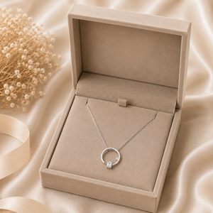 Elegant Womens Minimalist Circle Pendant <b>Necklace</b> <b>Delicate</b> Chain Fashion Jewelry Simple Daily Wear Gift For Women Modern Stylish - Product Image 1