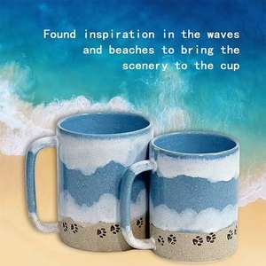 M 15/11oz Tazza da Tè Stampata 3D in Ceramica Shore Tazza da <span class=keywords><strong>caffè</strong></span> Tazza di Gusto Artistico Acqua potabile strumento per il Latte Bere Caldo Tè <span class=keywords><strong>Caffè</strong></span> - Product Image 4