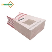 Sacs en papier kraft imperméables personnalisés avec logo imprimé pour boulangerie, biscuits, hamburgers, sandwichs, en-cas