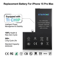 Batterie de remplacement certifiée pour téléphone, compatible avec tous les modèles, puce TI, 0 cycle, capacité standard, certifiée FCC RoHS, en stock (18)