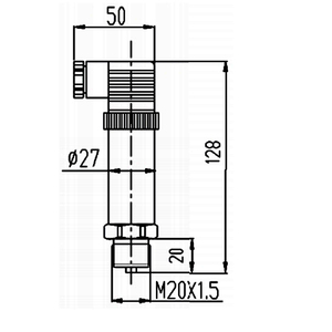 液体蒸気圧力トランスデューサ4-20mA出力高精度圧力センサ付き - Product Image 2
