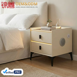 JINSHAN Mesitas <span class=keywords><strong>de</strong></span> <span class=keywords><strong>Noche</strong></span> Inteligentes <span class=keywords><strong>de</strong></span> Madera Maciza para Muebles Sencillos, Mobiliario <span class=keywords><strong>de</strong></span> Dormitorio Barato al por Mayor con Almacenamiento <span class=keywords><strong>de</strong></span> Cajones y Mesa <span class=keywords><strong>de</strong></span> <span class=keywords><strong>Noche</strong></span> Inteligente - Product Image 4