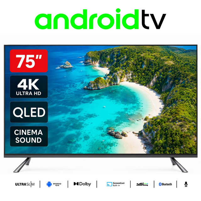 Smart TV 4K UHD Android QLED Television 32 43 50 55 65 75 85 100 Inch TV Televisores Inteligentes WebOS Vidaa Google OS HOME Use