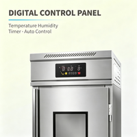 Armoire de fermentation professionnelle en acier inoxydable pour 18 à 40 plateaux, avec système de pulvérisation, pour pains et pâtons