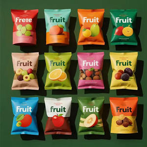 Sacchetto in <span class=keywords><strong>Plastica</strong></span> <span class=keywords><strong>Trasparente</strong></span> Personalizzato per Alimenti, Impermeabile, per Frutta Liofilizzata, Caramelle e Snack, Design con Sigillatura Posteriore - Product Image 3