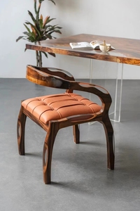 Tavolo da Pranzo Artigianale in Noce Nero e <span class=keywords><strong>Resina</strong></span> Epossidica, Tavolino da Caffè River Unico in <span class=keywords><strong>Legno</strong></span> e <span class=keywords><strong>Resina</strong></span>, Elegante Tavolo River per Uso Domestico - Product Image 6