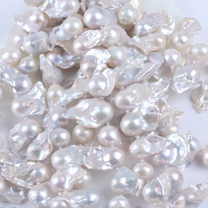 Perles d'eau douce blanches Zhuji de 18 mm pour bracelet DIY, perles d'imitation de couleur ballon à trou de 14-18 mm, perles d'eau douce naturelles - Product Image 5