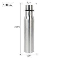 Nouveautés Ventes Chaudes Bouteille d'Eau Sportive en Acier Inoxydable Isolée à Simple Couche de 500 ml Bon Marché Thermos Flacon sous Vide