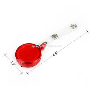 Vente en gros de porte-badge rétractable rond en plastique transparent de 32 mm, porte-carte d'identité <span class=keywords><strong>yoyo</strong></span>, accessoire - Product Image 5