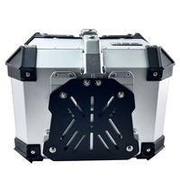 Coffre de rangement de moto en alliage d'aluminium, épaississement universel pour coffre, mallette étanche et anti-collision, capacité maximale 36l