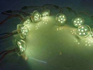 Adressable 24V UCS1903 Point Light RGB 35mm Ferry Lights Pixel LED Noria Cabochon Fairground Lights para paseos de entretenimiento - Product Image 3