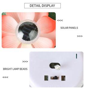 Lampada da esterno impermeabile a Led solare per esterni lampada multicolore RGB LED solare per laghetto con fiori di loto galleggiante per piscina da giardino - Product Image 6