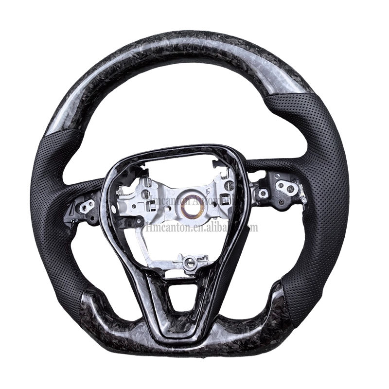 Forged Carbon+Perforated Leather+Black Stitching