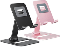 Support de tablette en alliage d'aluminium pliable, antidérapant, étanche, avec protection de qualité, angle réglable, utilisation sur bureau, support universel pour téléphone