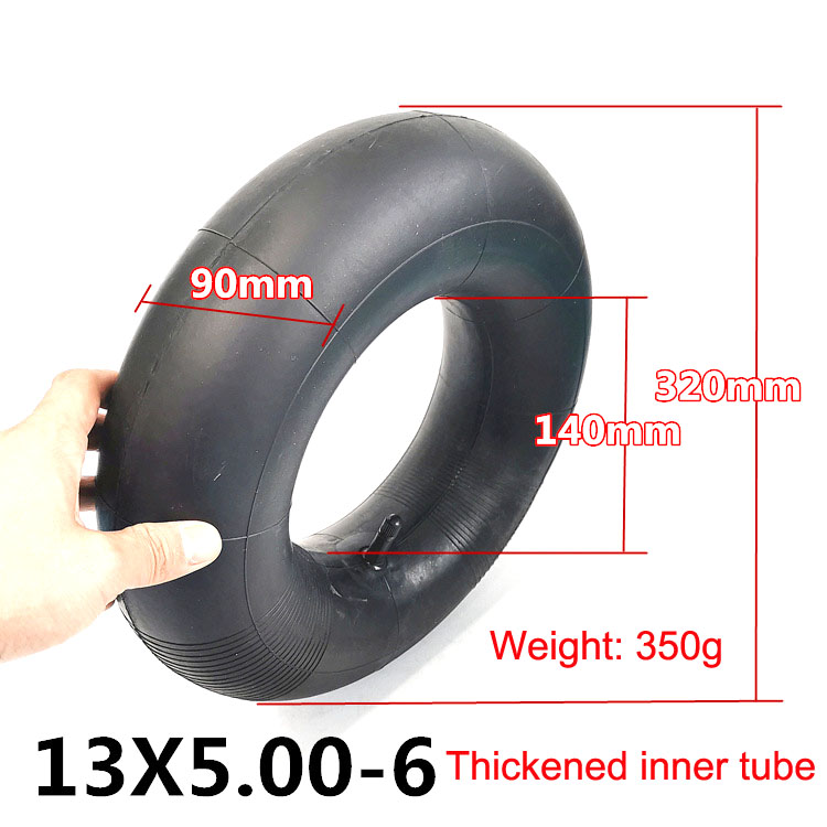 ATVタイヤインナーチューブ 13x5.00-6 用、バタールラバー製、重量350g