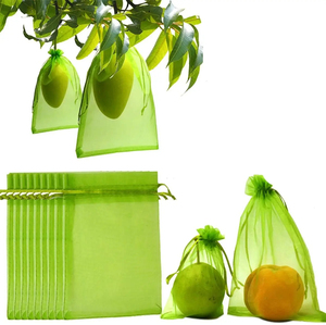 Sacs de protection pour fruits, sacs en filet avec cordon de serrage pour couvrir les fruits et légumes, sac en maille, évaluation du magasin : 4,7 (445 avis) - Product Image 2