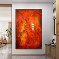 Peintures à l'huile texturées 3D abstraites 100 % faites à la main Mintura, multicolores, sans cadre, pour usage intérieur, art mural personnalisé sur toile