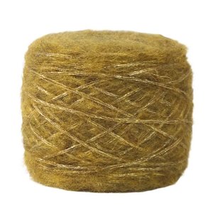 Pelote de laine Mauhair et fil doré scintillant 50g, fil à tricoter moyen-gros en soie brillante plaqué or - Product Image 5