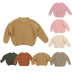 Suéteres de punto de manga larga para niña, ropa cálida personalizada para bebé, primavera y otoño, gran oferta
