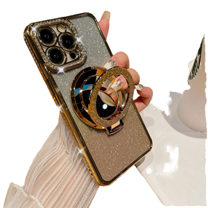 Funda <span class=keywords><strong>de</strong></span> Lujo para Teléfono Móvil S25, Nuevo Lanzamiento, Soporte Magnético con Diamantes, Electrochapado, TPU Suave, PC Resistente a Impactos, Natural - Product Image 4