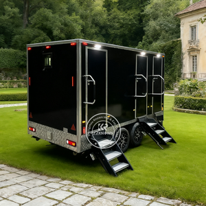 <span class=keywords><strong>Prix</strong></span> d'usine Chine <span class=keywords><strong>Chariot</strong></span> de salle de bain portable de luxe en plein air 3 stations Remorque de toilette portable Camping Remorque de toilette mobile - Product Image 4