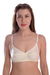 Soutien-gorge à bonnets couvrants imprimé en pur coton pour femme |   Coton non extensible avec finition brillante |   Sangles réglables |   U-Back |   Fermeture au dos - Product Image 6