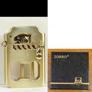 Accendino a <span class=keywords><strong>Cera</strong></span> Semiautomatico Trasparente con Logo Personalizzato, Classico Antivento per Uomo, in Metallo, per Sigarette, Regalo <span class=keywords><strong>di</strong></span> Natale - Product Image 5