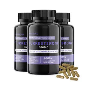 ฉลากส่วนตัว turkesterone ajuga turkestanica สารสกัด 10% 1% อาหารเสริม turkesterone สารสกัดจากผง 500 มก. turkesterone แคปซูล