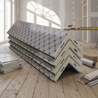 Panneau de toiture pour chambre froide et atelier, isolant, écologique, en polyuréthane, sandwich métallique, 50mm/75mm/100mm/150mm, résistant à l'eau
