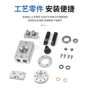 Cylindre de plateforme oscillante pneumatique HRQ2/3/7 HRQ90 180 HRQ7A Engrenage oscillant rotatif Connexion filetée Milieu de travail pneumatique pour machines - Product Image 1