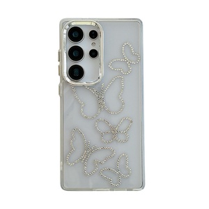 Funda <span class=keywords><strong>de</strong></span> Teléfono Transparente con Lazo <span class=keywords><strong>de</strong></span> Diamantes <span class=keywords><strong>de</strong></span> Imitación y Corazón para <span class=keywords><strong>Samsung</strong></span> S25 Ultra, Diseño Personalizado para S24 S23 FE A07 - Product Image 3