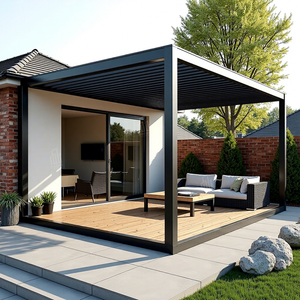 Pergola Retrattile in Alluminio per Esterni con Tenda Parasole - Tenda <span class=keywords><strong>da</strong></span> Sole Ecologica per Giardino, Gazebo, Terrazza, Balcone, Patio, Deck - Product Image 2