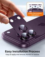 Protection d'objectif d'appareil photo pour iPhone 18 Pro Max, dureté 9H, alliage d'aluminium métallique, forte adsorption, compatible avec les coques