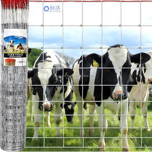 แผงรั้วเหล็กชุบสังกะสีแบบเชื่อมขนาด 14 เกจ รูปทรงสี่เหลี่ยมผืนผ้า ความยาว 100 เมตร สำหรับรั้วฟาร์มและทุ่งหญ้า ลาน/สวน และป้องกันสัตว์ - Product Image 1