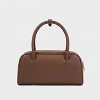 Prix d'usine 2026 Mini sacs à bandoulière pour femmes en cuir végétalien marron foncé avec fermeture éclair, sac à main et pochette pour le quotidien