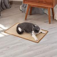 Tapis à gratter pour chat en sisal naturel super durable, tapis à gratter horizontal pour chat, tapis de protection des meubles avec bandes adhésives