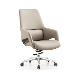 Silla de Oficina Ejecutiva de Cuero Vacuno, Diseño Contemporáneo de Lujo, Giratoria, Reclinable, con Masaje y Diseño Ergonómico - Product Image 2