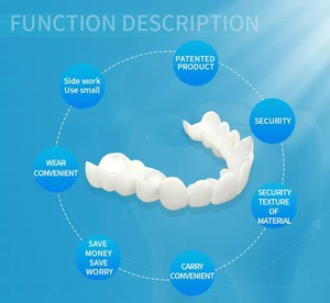 Ensemble de fausses dents à clipser, placages dentaires supérieurs et inférieurs, dentiers, ensemble de couverture dentaire, ensemble de fausses dents
