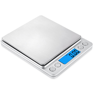 Plateforme de pesage électronique numérique J&R Silver Superior Mini 3 kg en acier inoxydable - Product Image 4