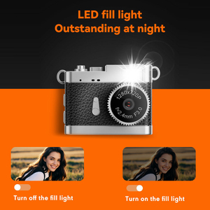 Mini appareil photo numérique rétro avec écran couleur IPS de 0,96 pouces et flash LED |   Enregistreur vidéo de poche 720P pour le vlogging et l'utilisation sur le campus - Product Image 5