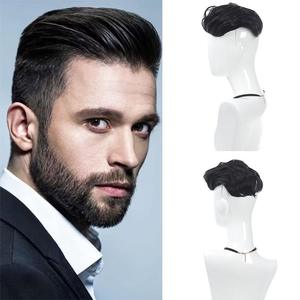 Toupet fait main de 6 pouces pour hommes, <span class=keywords><strong>cheveux</strong></span> naturels, ligne de <span class=keywords><strong>cheveux</strong></span> naturelle, 110% lisses, 8x10, noir, <span class=keywords><strong>cheveux</strong></span> européens réels, 6 pouces, 38 mm, 8x10, <span class=keywords><strong>cheveux</strong></span> Remy, léger - Product Image 3
