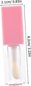 Fast Delivery Plastic Lip Gloss Tube with Brush LED Light & Mirror <b>Customized</b> Logo Pink 7ml Capacity - Product Image 2