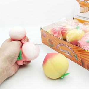 ของเล่นบีบลดความเครียดรูปพีช TPR สำหรับเด็ก บีบแล้วคืนตัวช้า ไม่แตกหัก ขายส่ง - Product Image 3