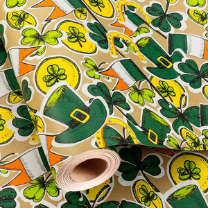 Original exquisite green kraft <b>paper</b> <b>packaging</b> <b>paper</b> for St. Patrick's Day - Product Image 2