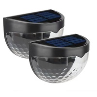 Lampe murale solaire LED demi-cercle à commande manuelle, étanche IP, pour extérieur, cour, clôture, escalier, jardin, balcon, intensité variable, sur batterie