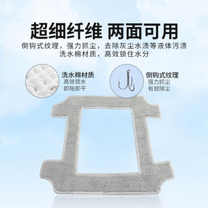 Chiffon de nettoyage pour robot lave-vitres Ecovacs K13072, rectangulaire double face, pour W2S W2S Max, édition station de base tout-en-un - Product Image 1