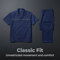 Ensemble d'uniformes de travail d'été pour hommes à manches courtes en coton - Imperméable, respirant, sans coutures, vêtements de travail de protection